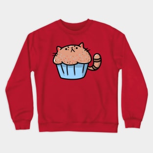 angry cat cupcake Crewneck Sweatshirt